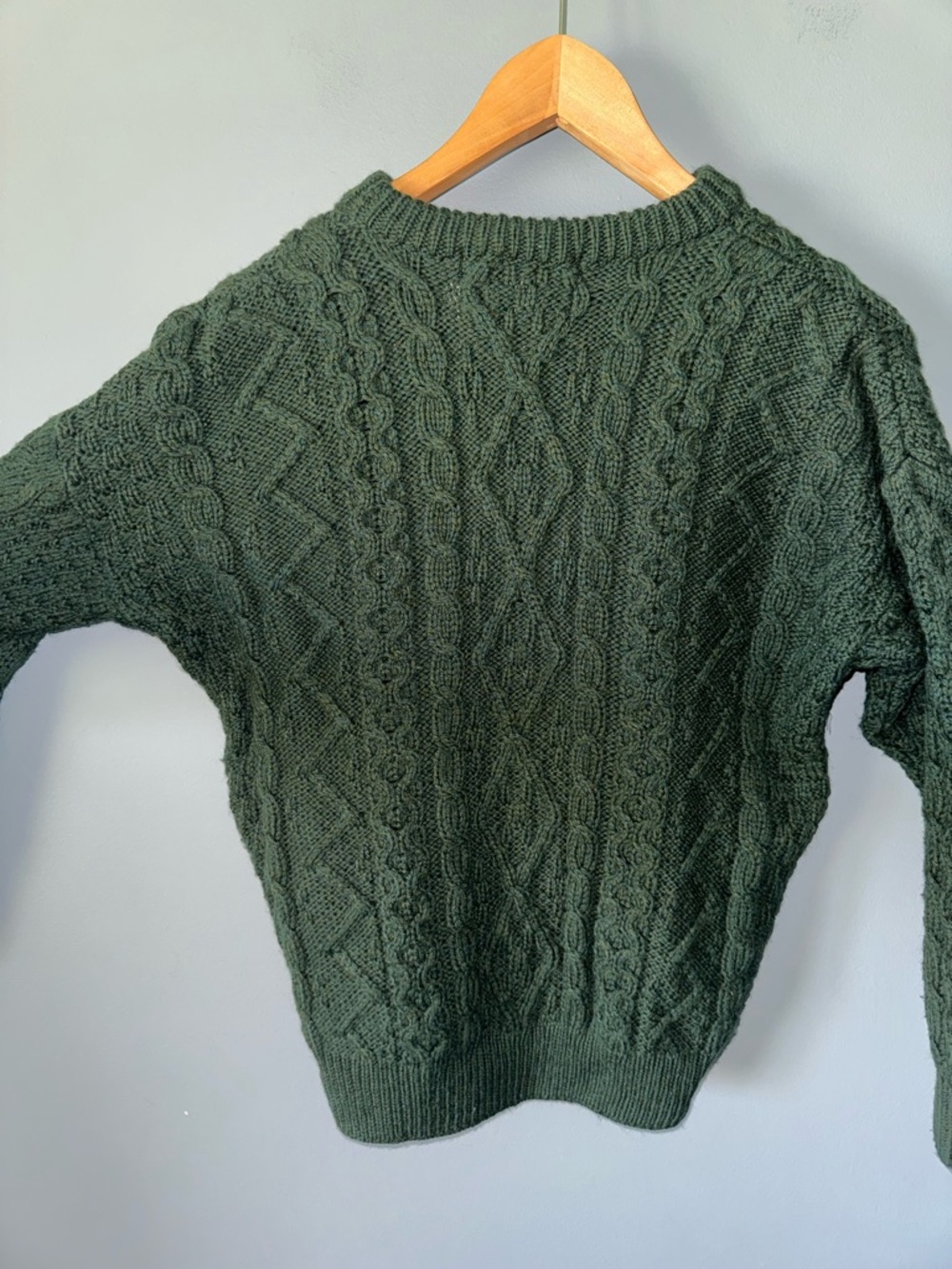 Aran Sweater Market wool fisherman knit swearer made in Ireland - Picture 5 of 6